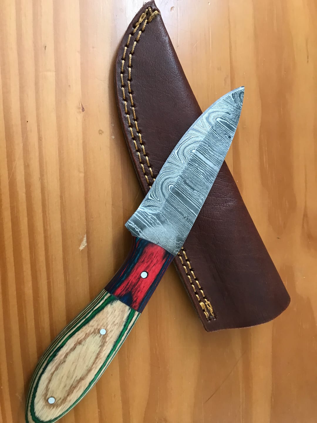 Customer photo review of Mystery Damascus Knife