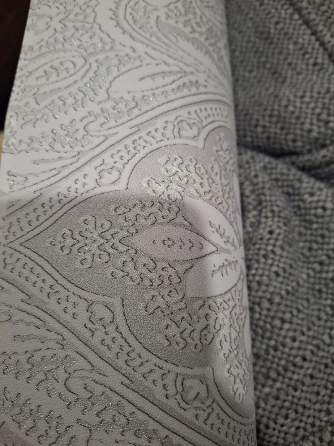 Customer photo review of Damask Wallpaper - Beige