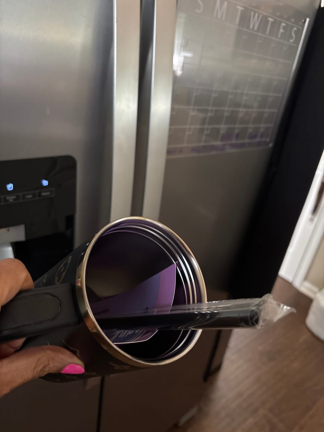 Customer photo review of Designer Holographic In-Car Insulated Cup 40 OZ