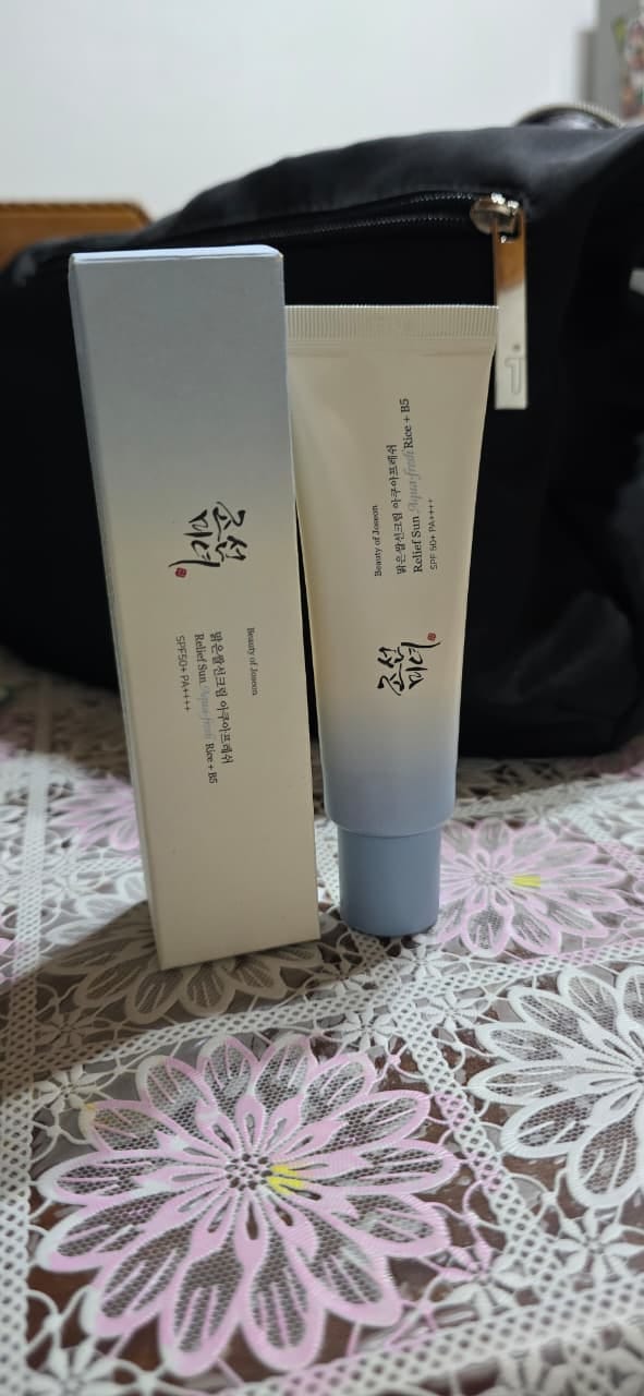 Customer photo review of Relief Sun Aqua - Fresh Rice + B5 SPF50+ PA++++