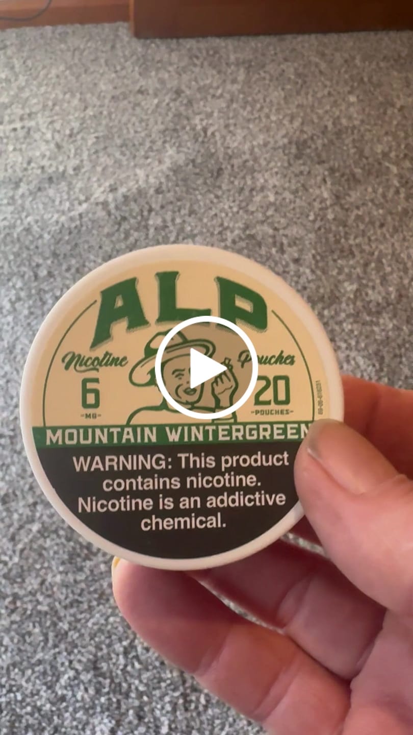 Customer video review of Mountain Wintergreen Nicotine Pouches
