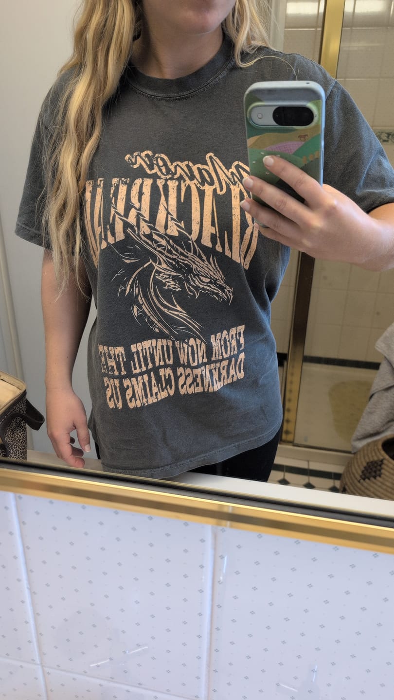Customer photo review of Manon Blackbeak Shirt | Throne of Glass Merch