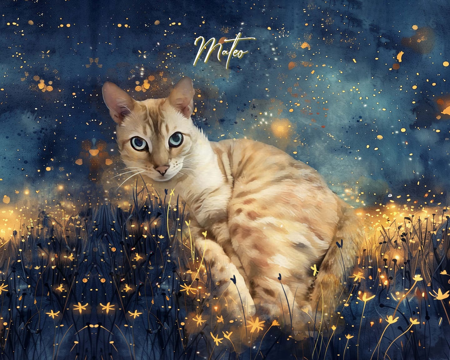 Customer photo review of Pet Portrait Wall Art - The Celestial