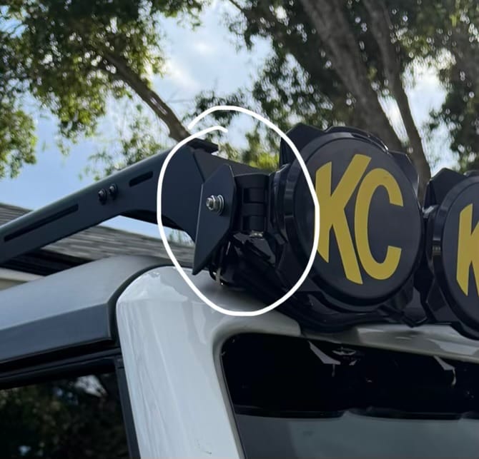 Customer photo review of KC light bar mount