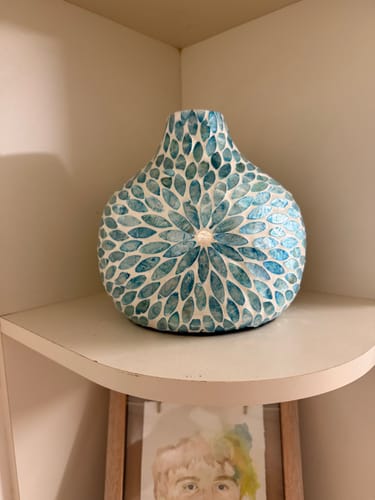 Customer photo review of Azure Medium Vase