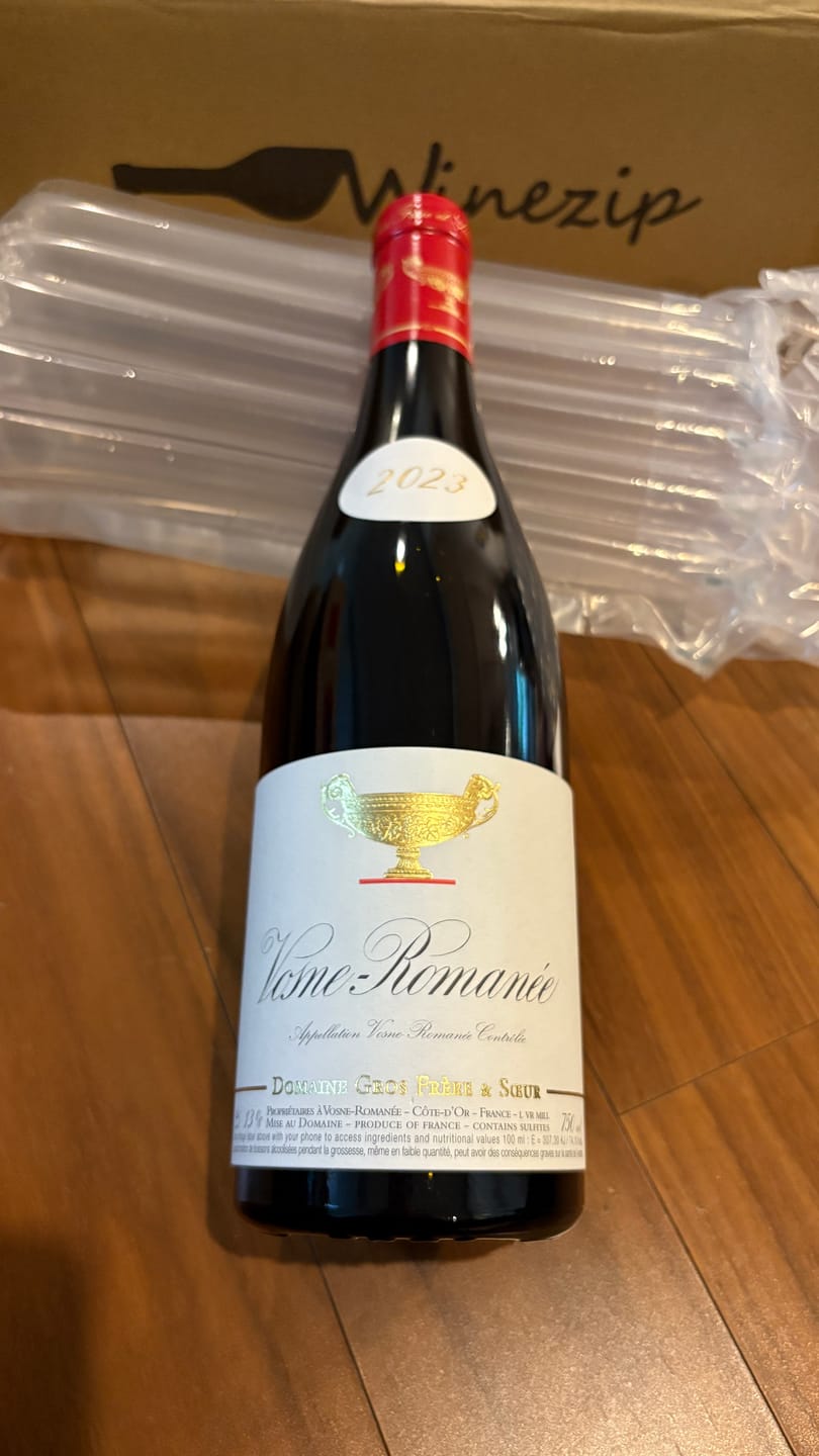 Customer photo review of Domaine Gros Frere et Soeur Vosne Romanee 2023