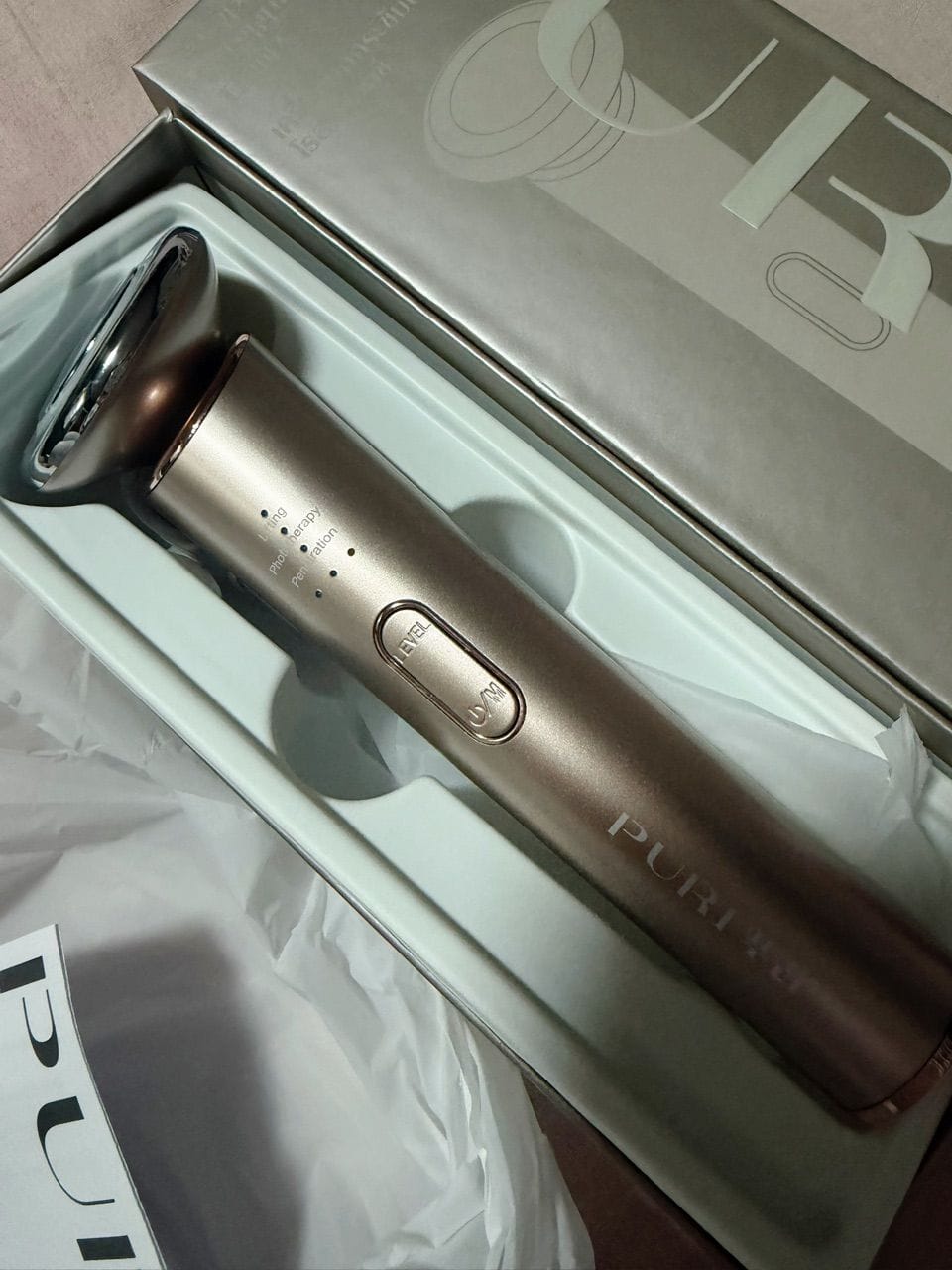 Customer photo review of เซตลิมิเตด | EMS Uplift Device & Mini PDRN Gel 20g. x2