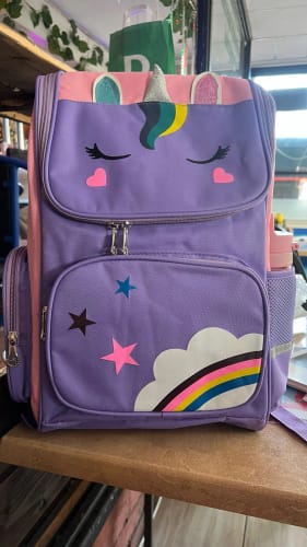 Customer photo review of Mochila Unicórnio Escolar Menina