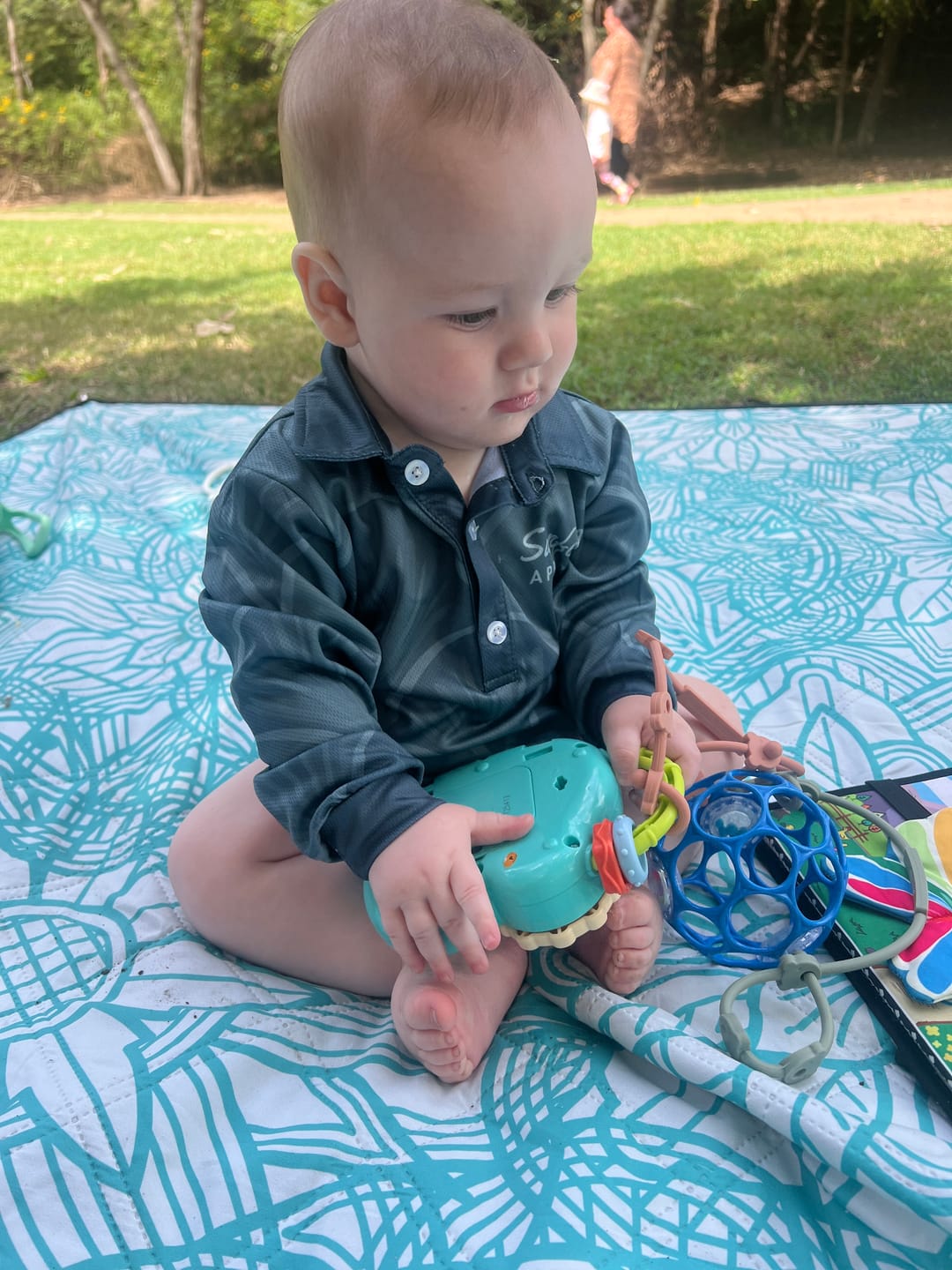 Customer photo review of Jasper Scallop Sun-Safe Romper