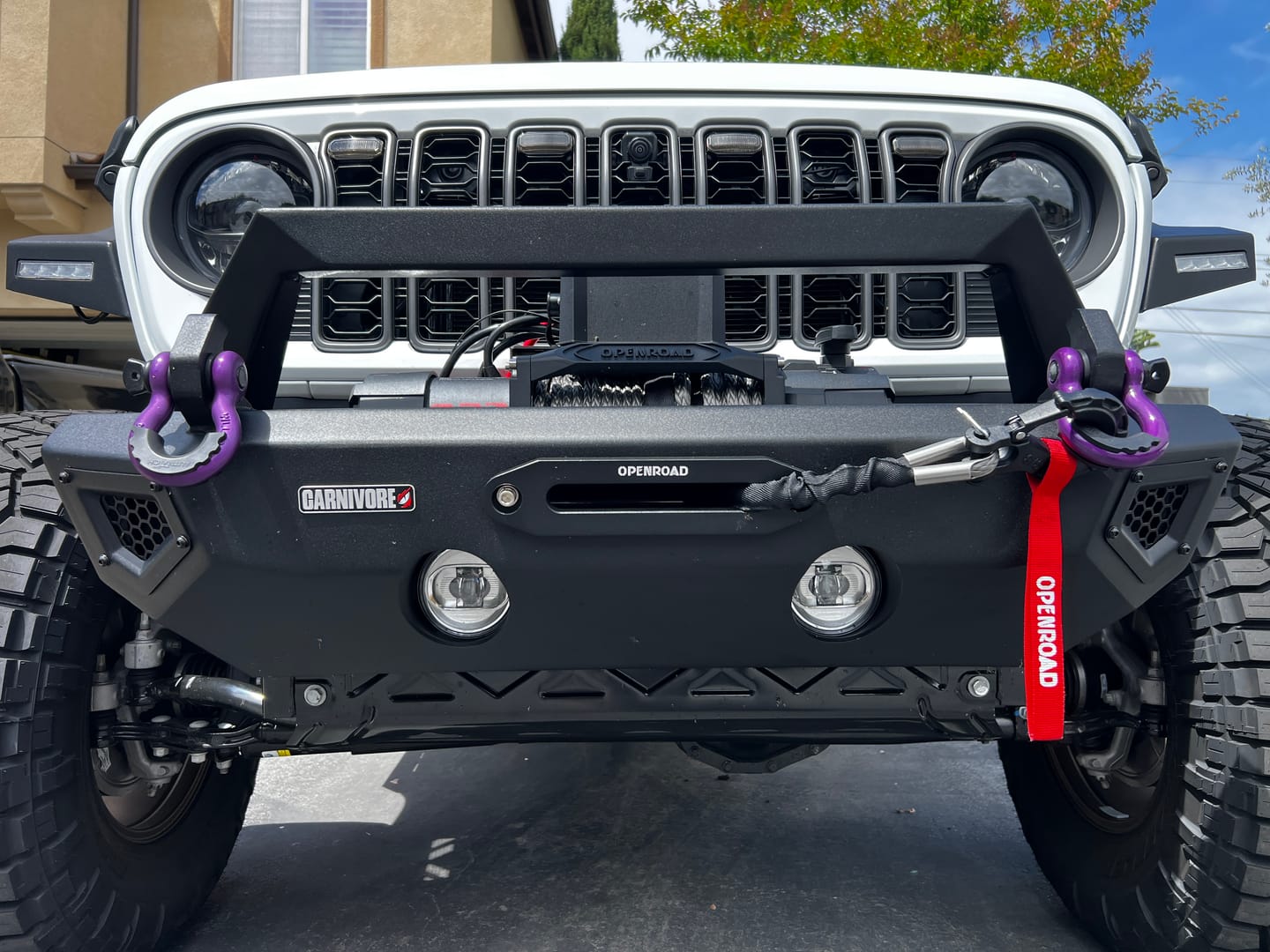 Customer photo review of OPENROAD 13,500lbs electric winch with Synthetic Rope - Panther Series 3S