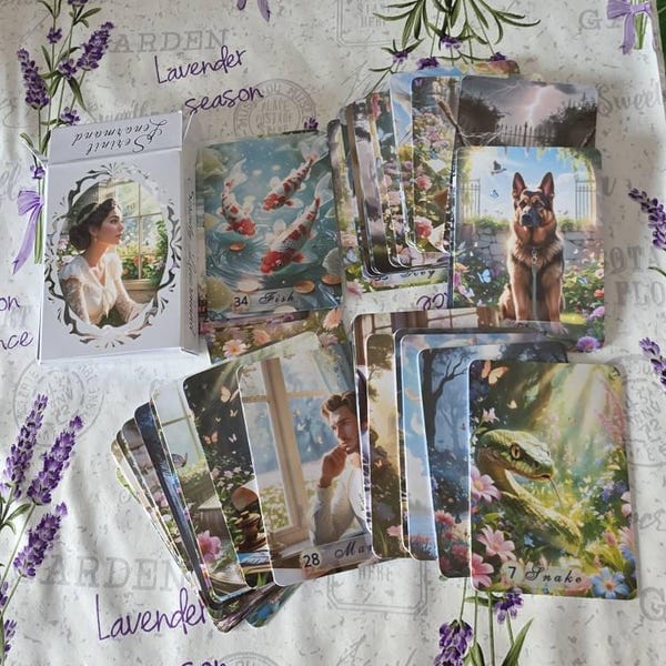 Customer photo review of Serenity Lenormand Deck: 36+6 Card Custom Divination Tool with Personalized Pouch