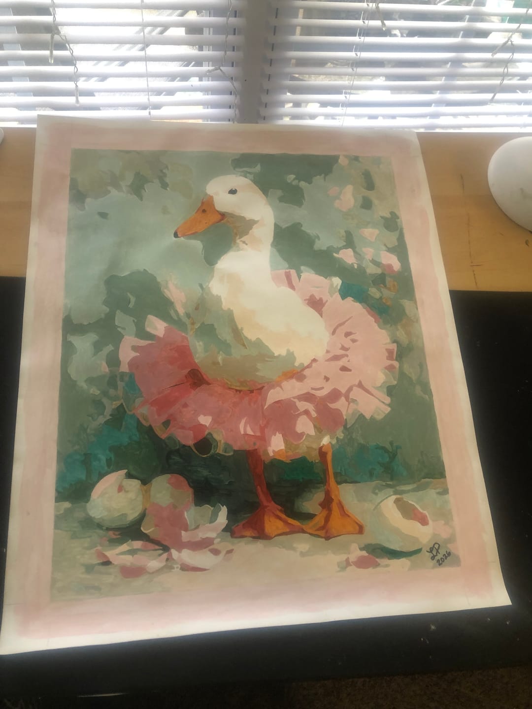 Customer photo review of The Goose Ballerina | Paint by Number