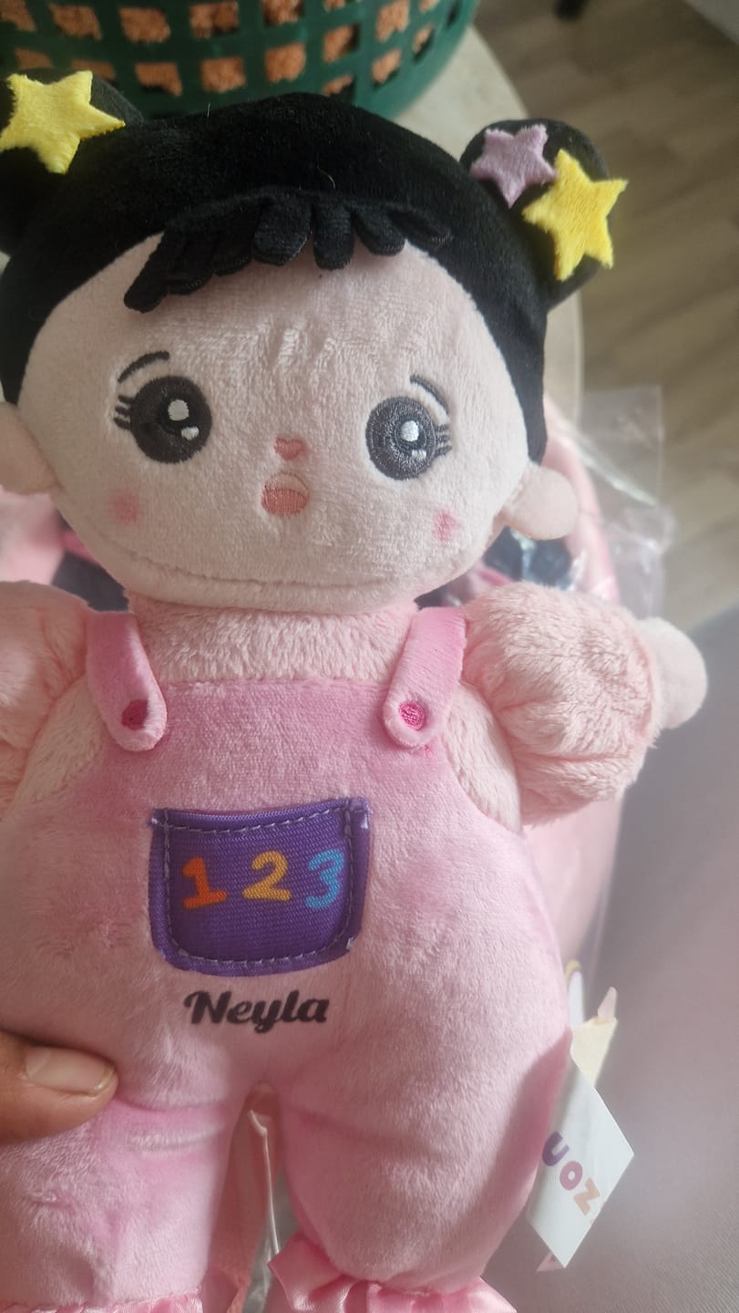 Customer photo review of Personalisierte 25 cm weiche Plüsch-Babypuppe