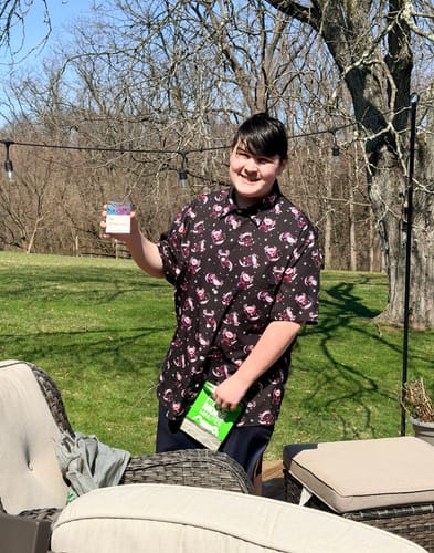 Customer photo review of Axolotl Ninjas Button Up Shirt