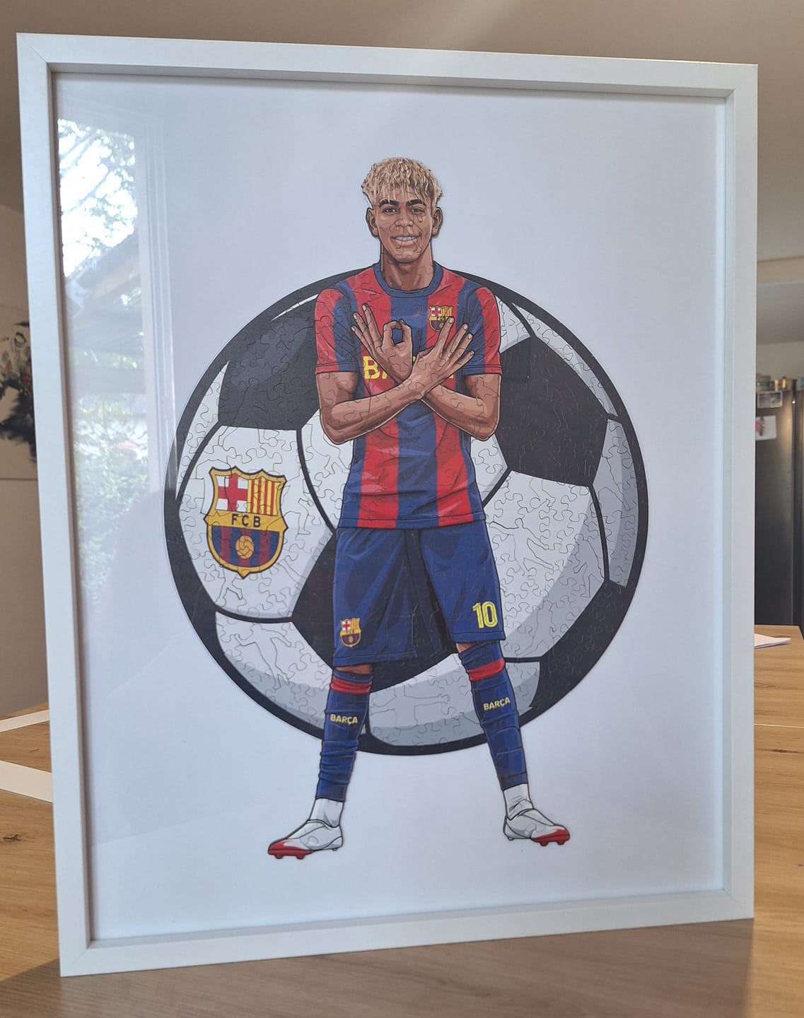 Customer photo review of Lamine Yamal - Puzzle en Bois