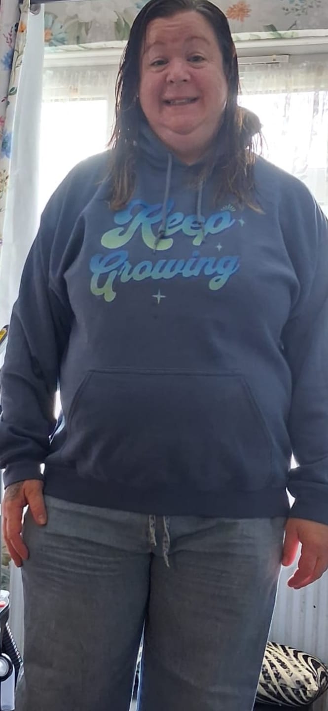 Customer photo review of Keep Growing - Indigo Blue Hoodie