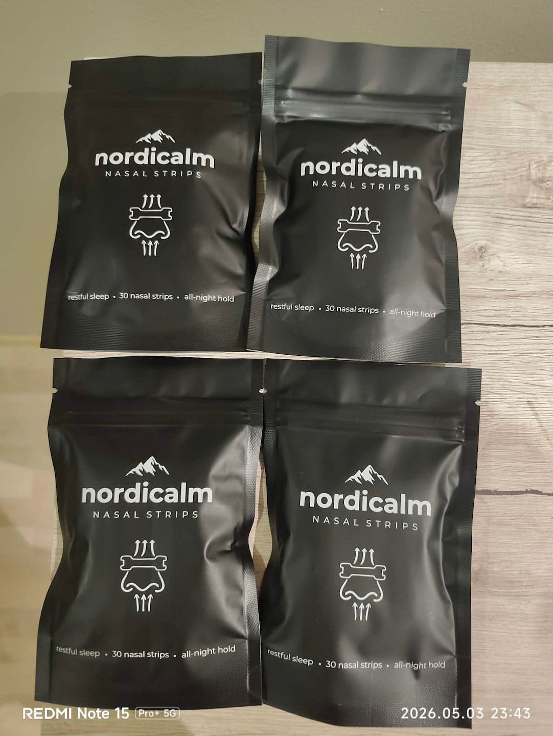 Customer photo review of nordicalm™ Nasal Strips for Deep Sleep
