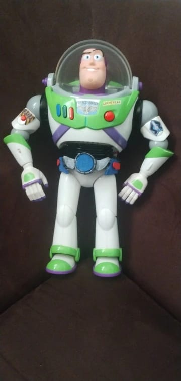 Customer photo review of Toy Story Buzz Lightyear Action Figure - Cute Funny Expression Finger Toy for Kids Collectible Disney Character Gift