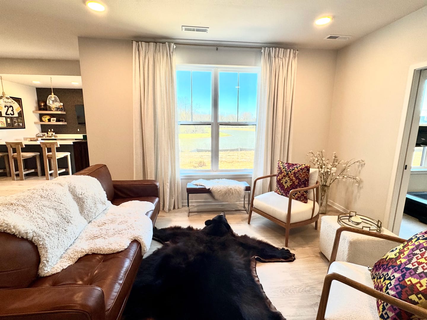 Customer photo review of Neutral Linen Blend Curtains – Pinch Pleated, Light Filtering & Elegant Drapes for Living Room & Dining Room (Lucy)
