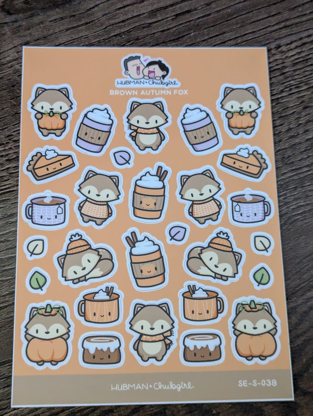 Customer photo review of Brown Fox Sticker Sheet