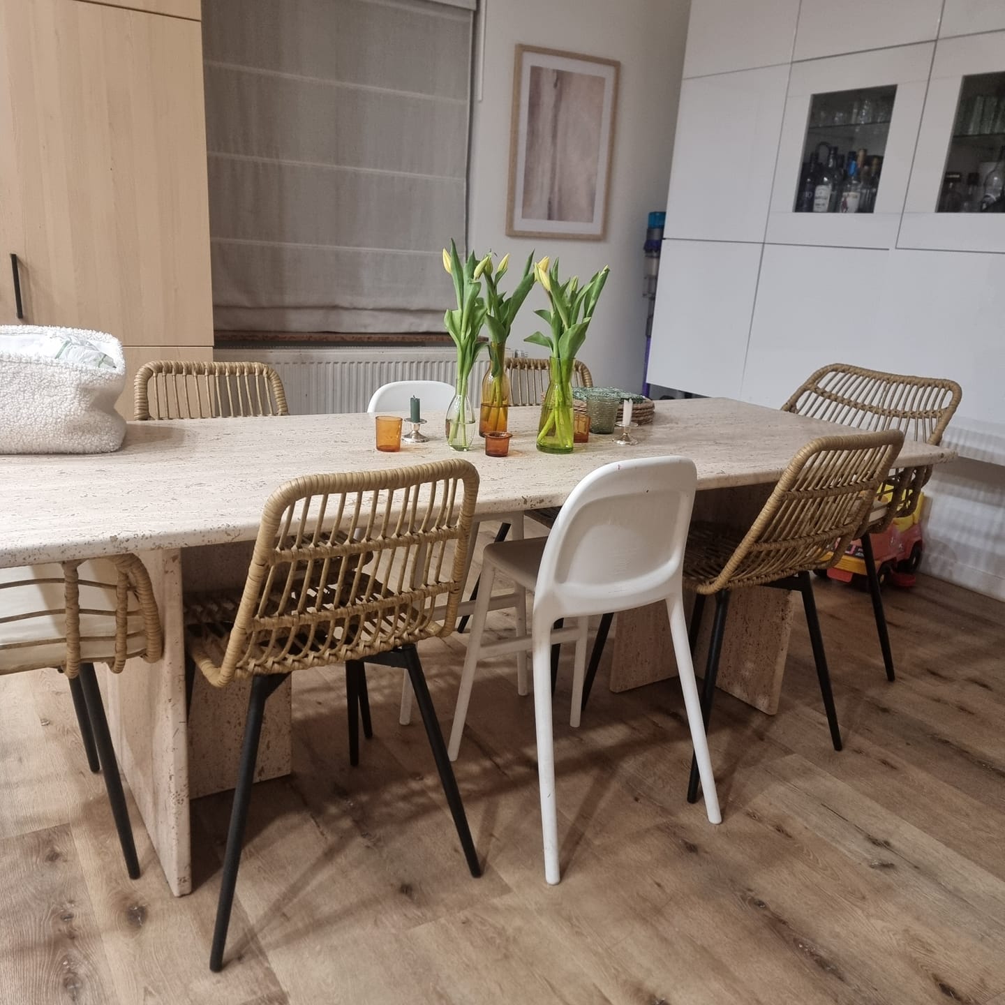 Customer photo review of HANOI - Lot de 2 chaises en métal et rotin