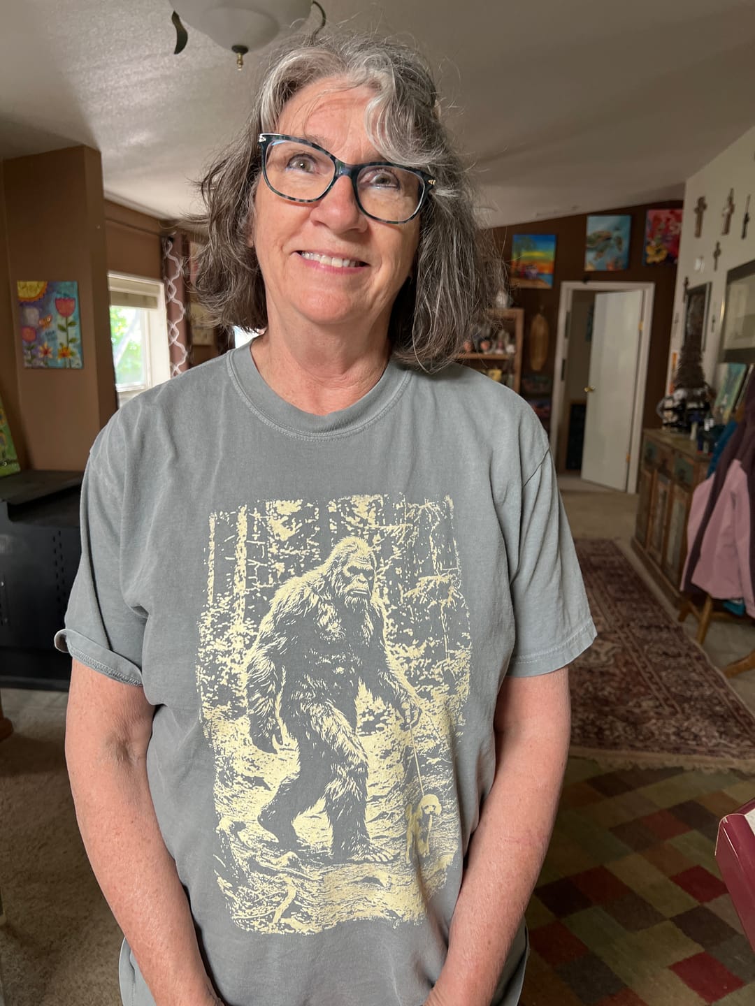 Customer photo review of Walkin The Dog T-Shirt
