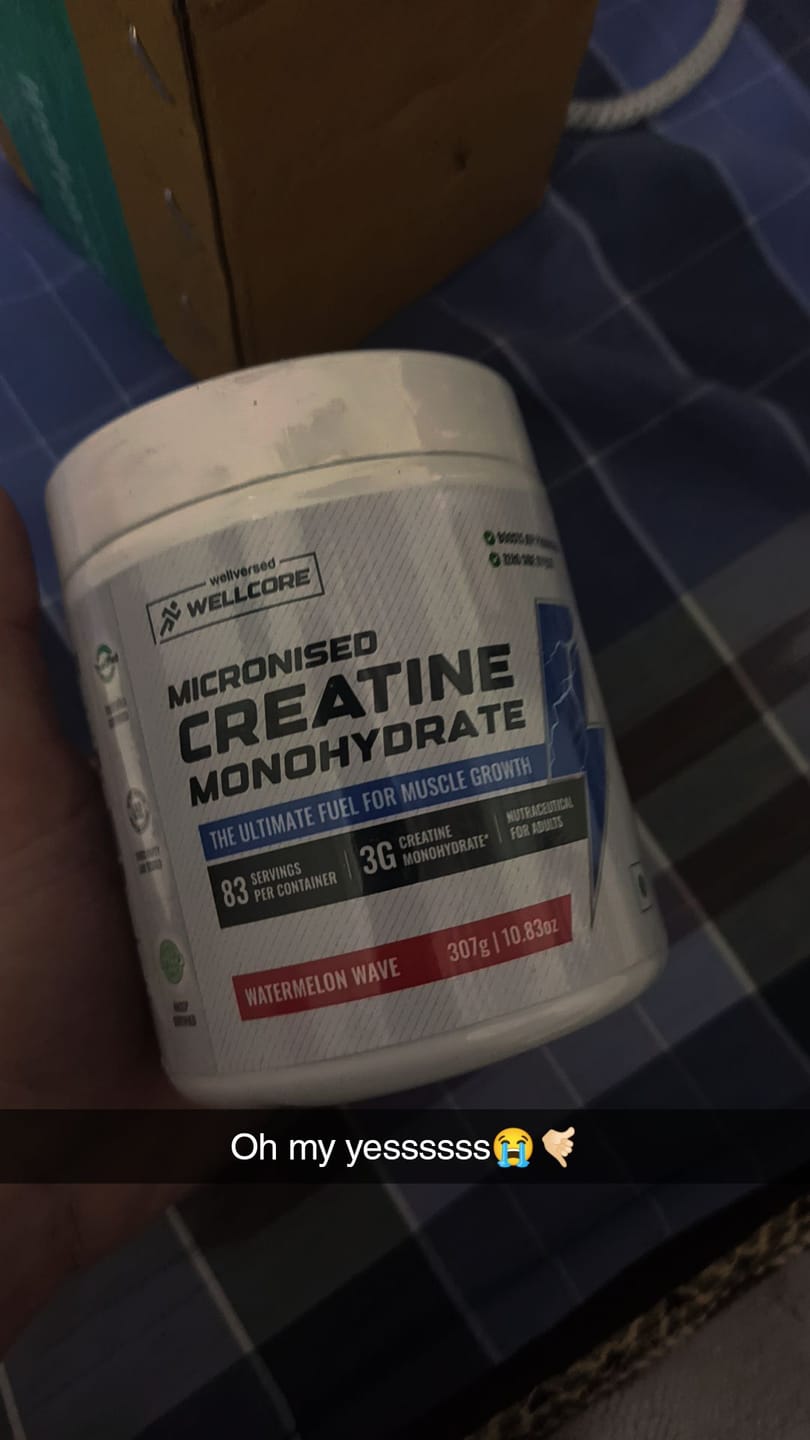 Customer photo review of Wellcore - Pure Micronised Creatine Monohydrate | Watermelon Wave (307g, 83 servings)