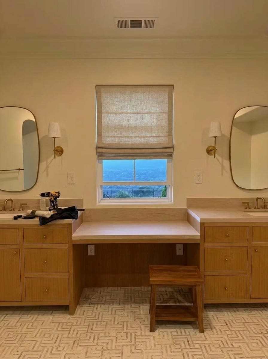 Customer photo review of Jessa Custom Roman Shades