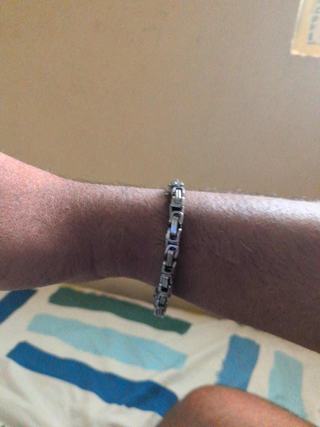 Customer photo review of Classic Byzantine Chain Bracelet