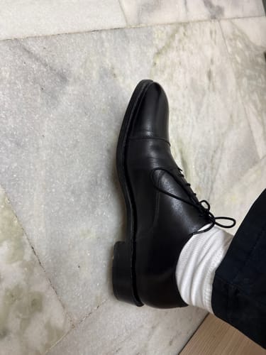 Customer photo review of Goodyear Welted - Cap Toe Oxfords - Black