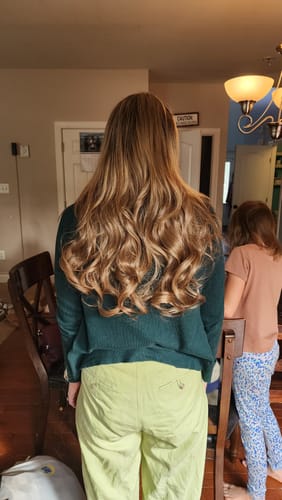 Customer photo review of High Quality Halo Hair Extensions