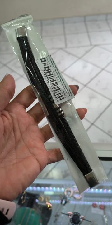 Customer photo review of To My Man Personalized Name Leather Bracelet - A Gift He Will Never Forget