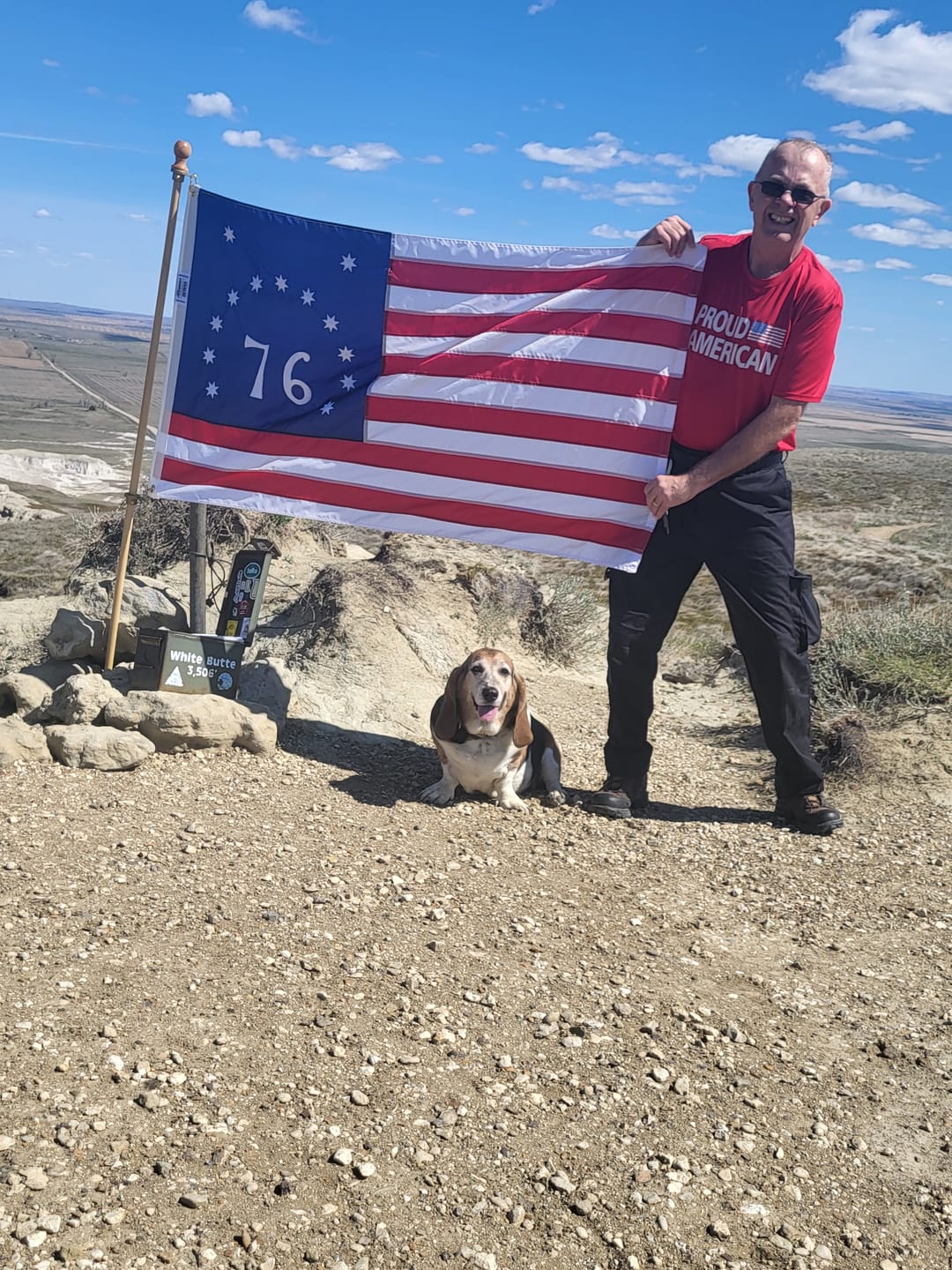 Customer photo review of Old Glory Wallet