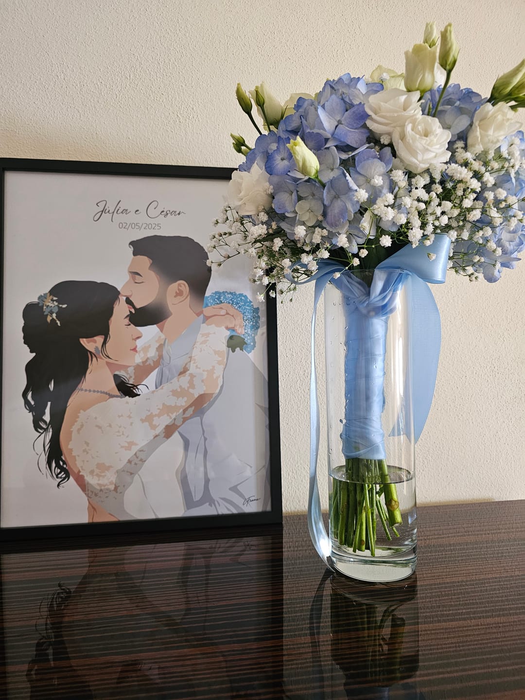 Customer photo review of Quadro Retrato Colorido Personalizado