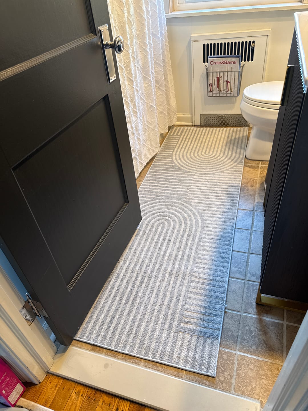 Customer photo review of Echo Washable Area Rug Runner - Gray