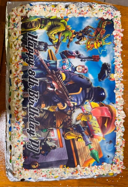 Customer photo review of A4 Rectangle Custom Edible Icing Image
