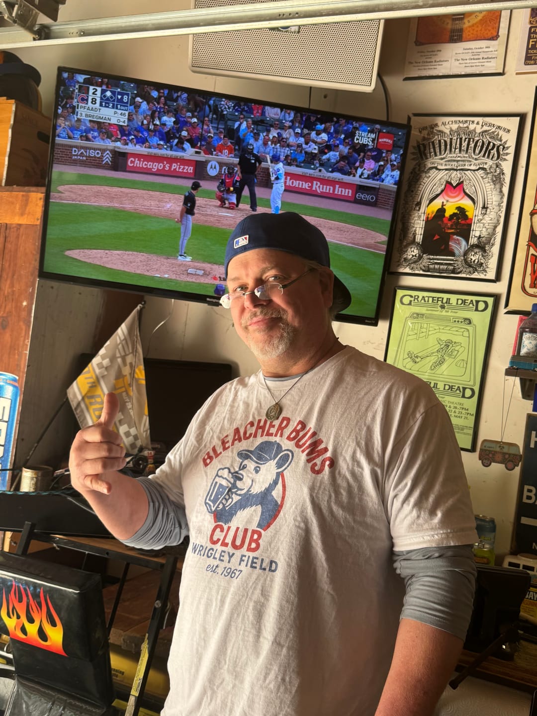 Customer photo review of Bleacher Bums Club T-Shirt
