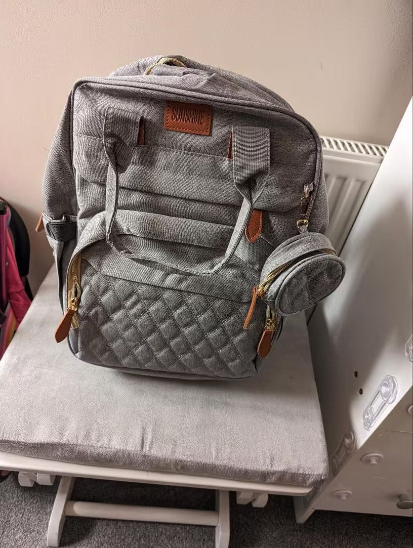 Customer photo review of Wickeltasche Rucksack 3 in 1 | Babybett Tasche Faltbar