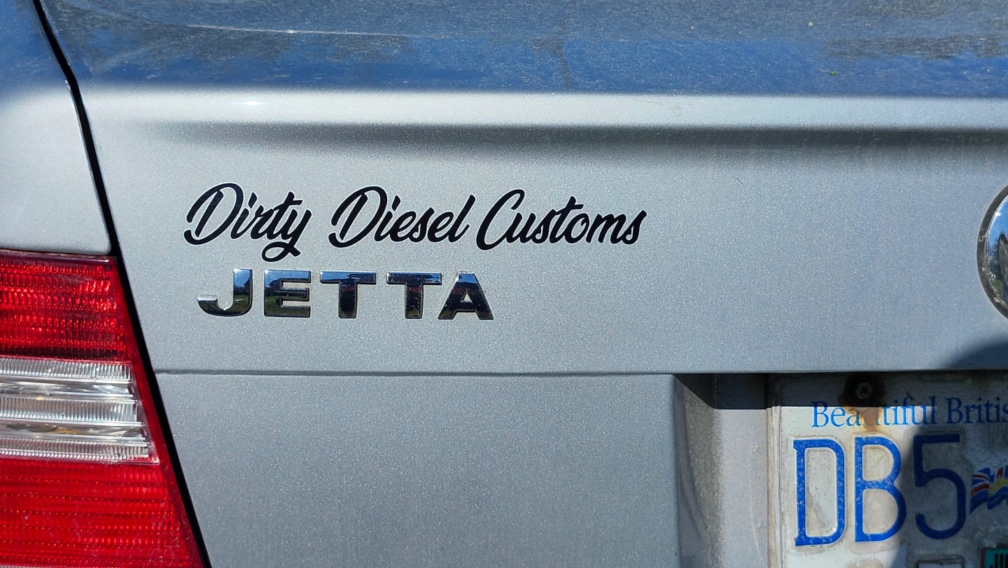 Customer photo review of Dirty Diesel Customs Banner Sticker