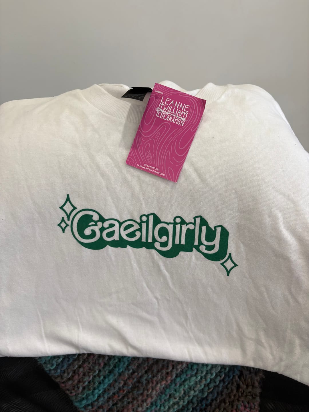 Customer photo review of Gaeilgirly T-Shirt | Leanne McWilliams Illustration