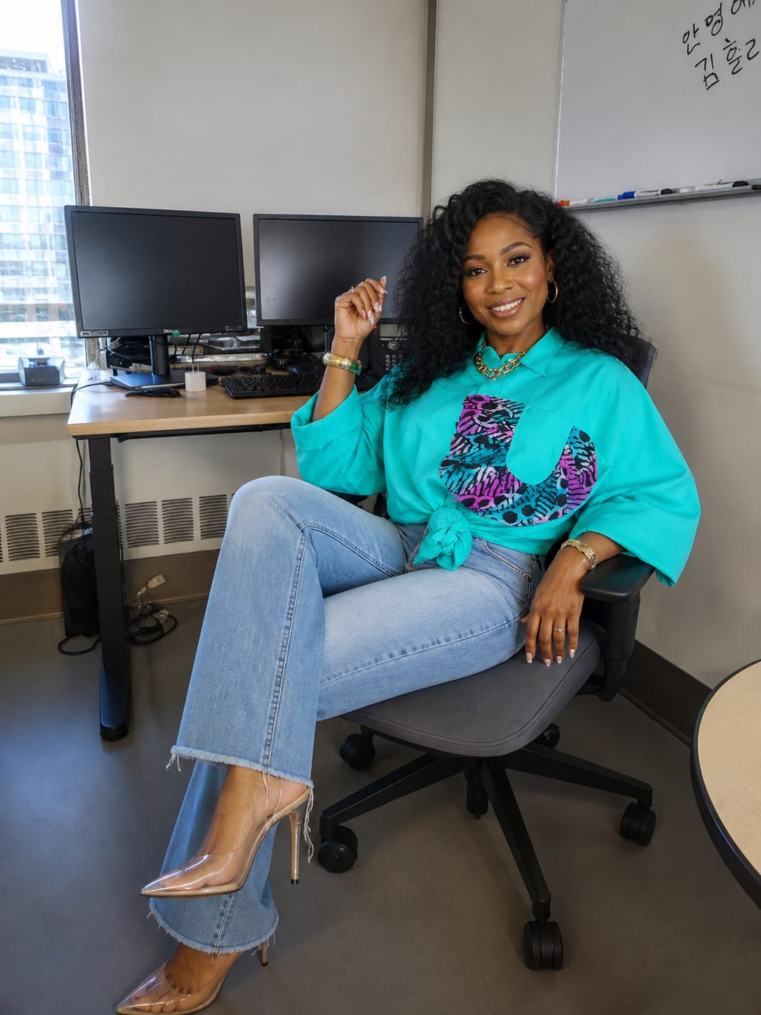 Customer photo review of Untouchable Adire Shirt