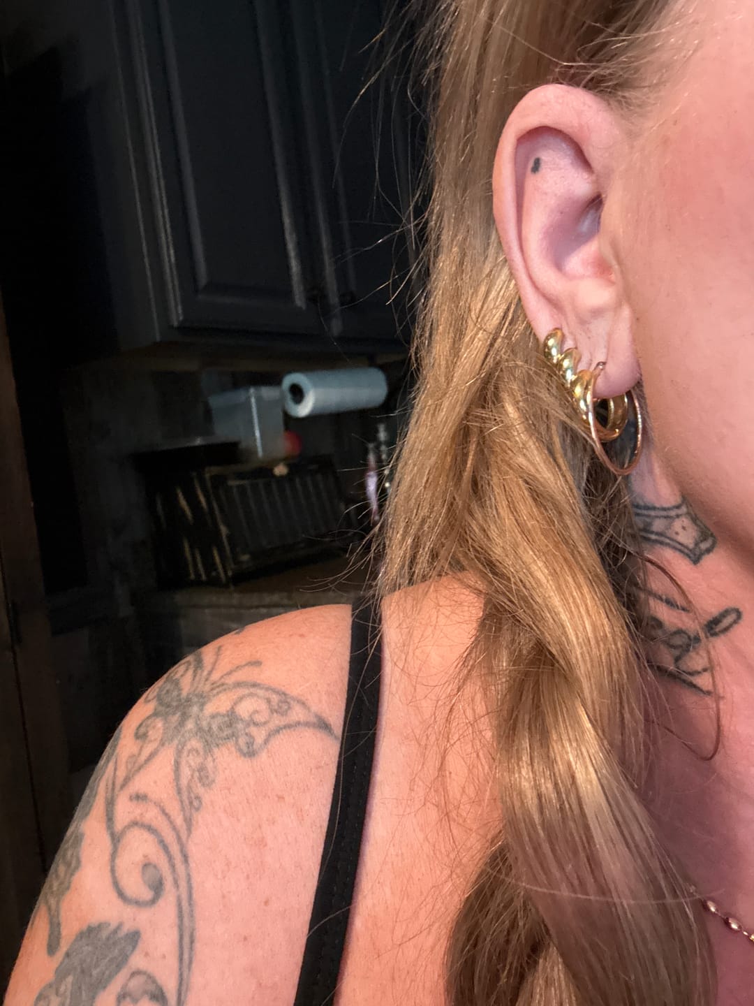 Customer photo review of Amara Hoop Earrings (Bundle)