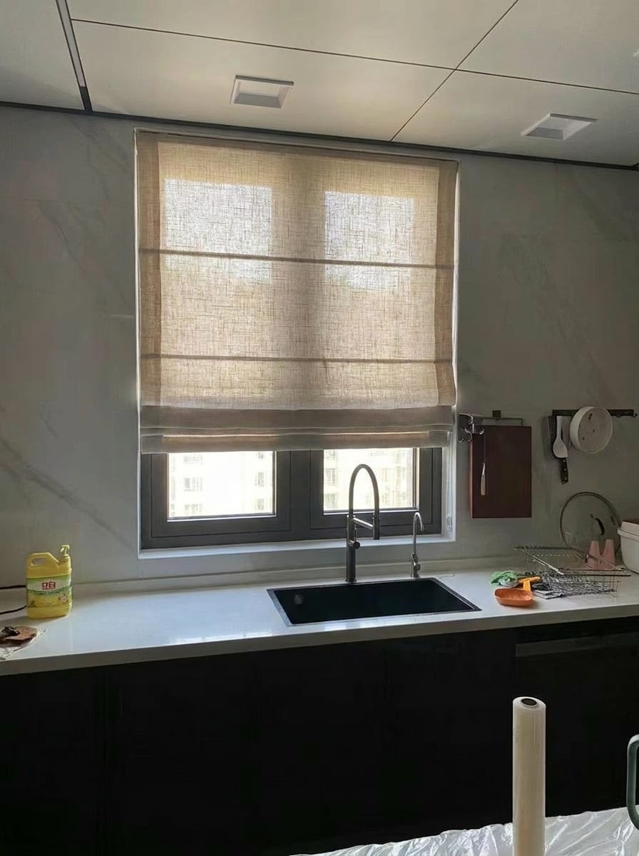 Customer photo review of Jessa Custom Roman Shades