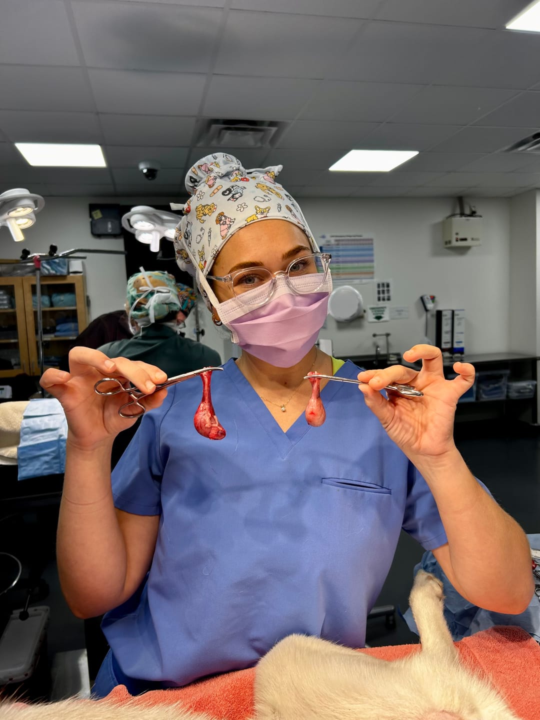 Customer photo review of DuoStyle Scrub Hat - Nurse Dogs