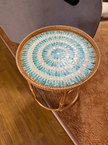 Customer photo review of Serene Rattan Table