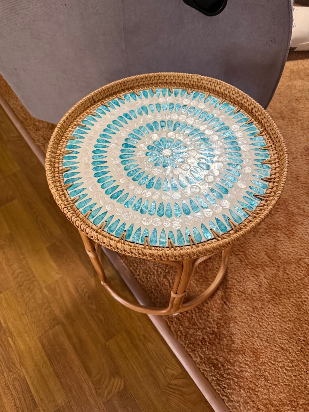 Customer photo review of Serene Rattan Table
