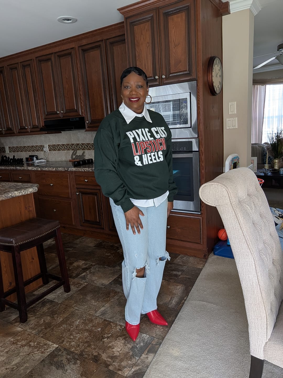 Customer photo review of Pixie Gang T-shirt (Wht)