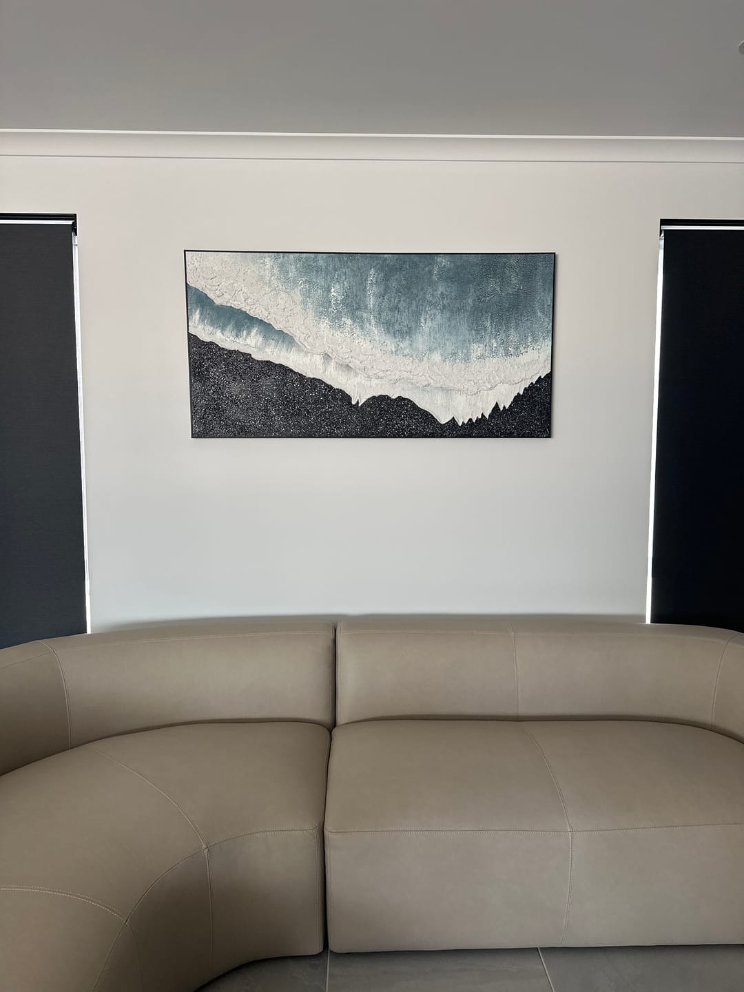Customer photo review of Ocean Textured Painting Canvas #OS012