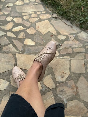 Customer photo review of Sapato Oxford Couro Nude