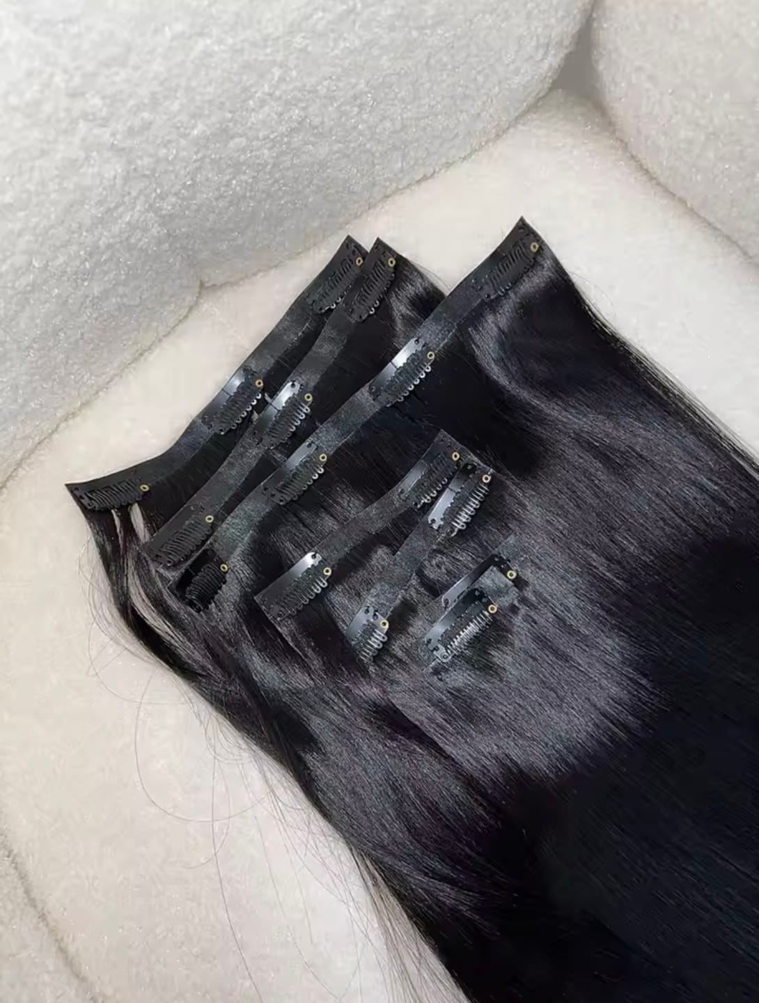 Customer photo review of Extensiones de Cabello 100% Natural©️ Tono #1B Castaño Oscuro